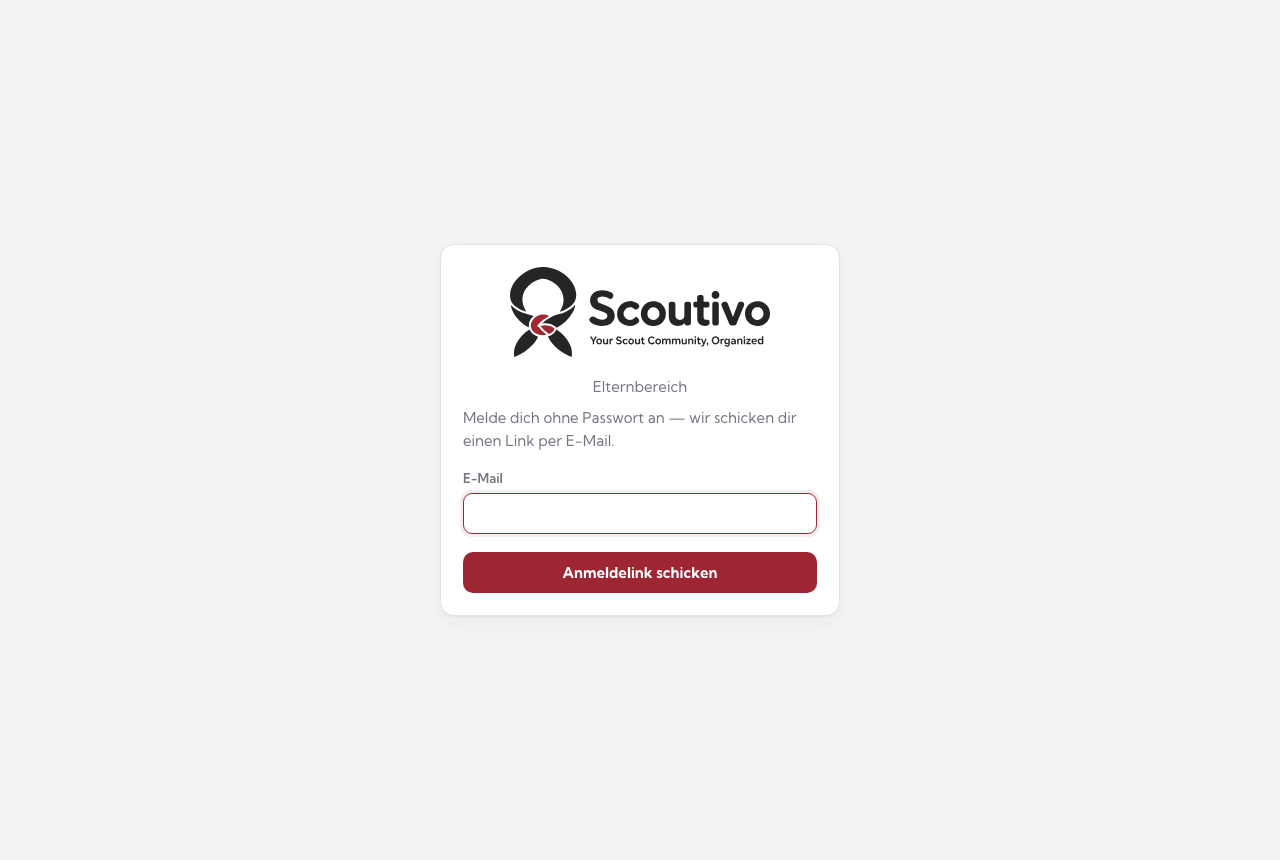Der Elternbereich-Login: E-Mail eingeben, Anmeldelink bekommen — ohne Passwort